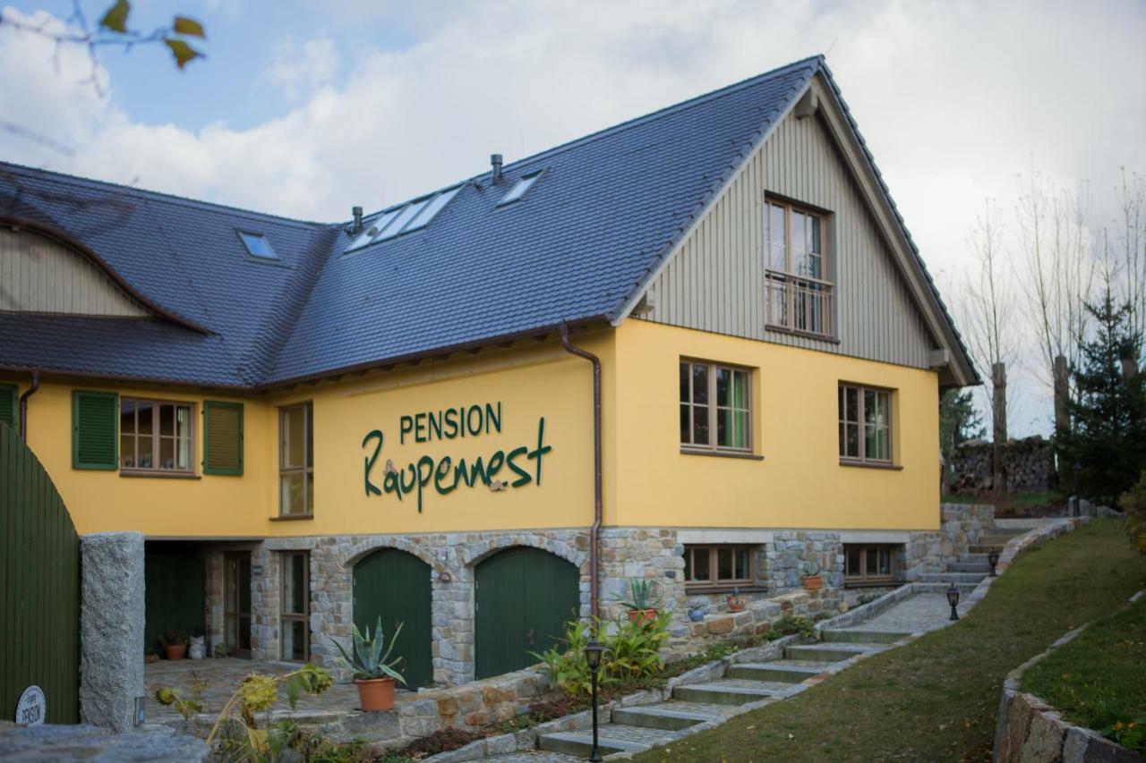 Pension Raupennest Mit Blockhaussauna バウツェン エクステリア 写真